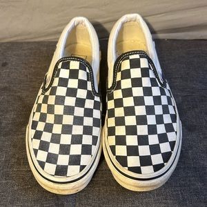 Women’s slip on checkered vans size 6.5
